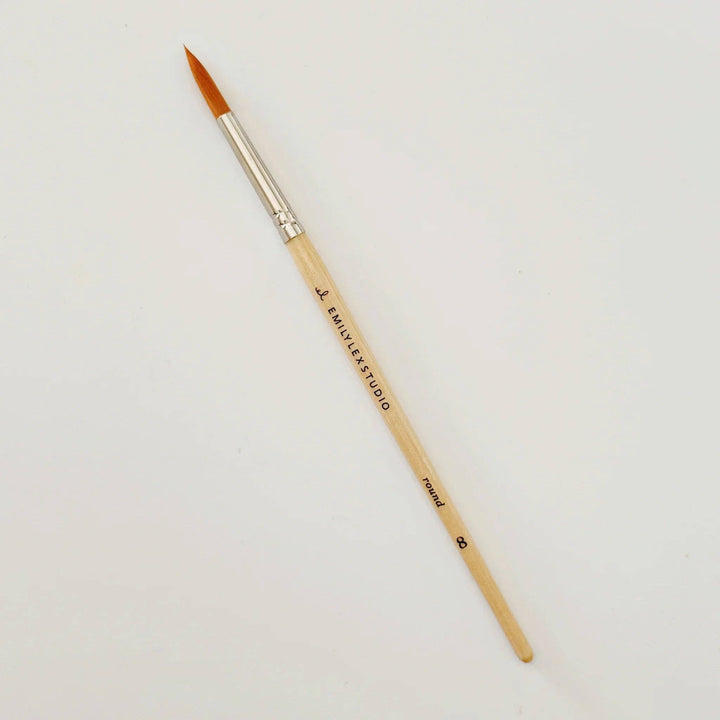 Watercolor Paintbrushes: Set of Five Wood Brushes