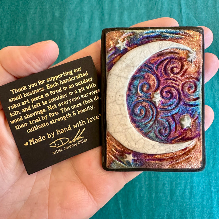 Small Wall Art Moon + Stars Tile