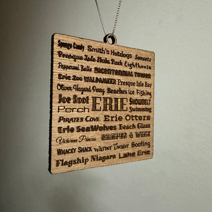 Erie Words Ornament