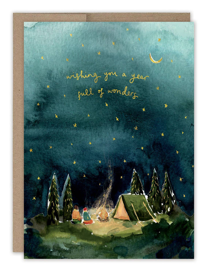 Birthday Card: Starry Night Camping