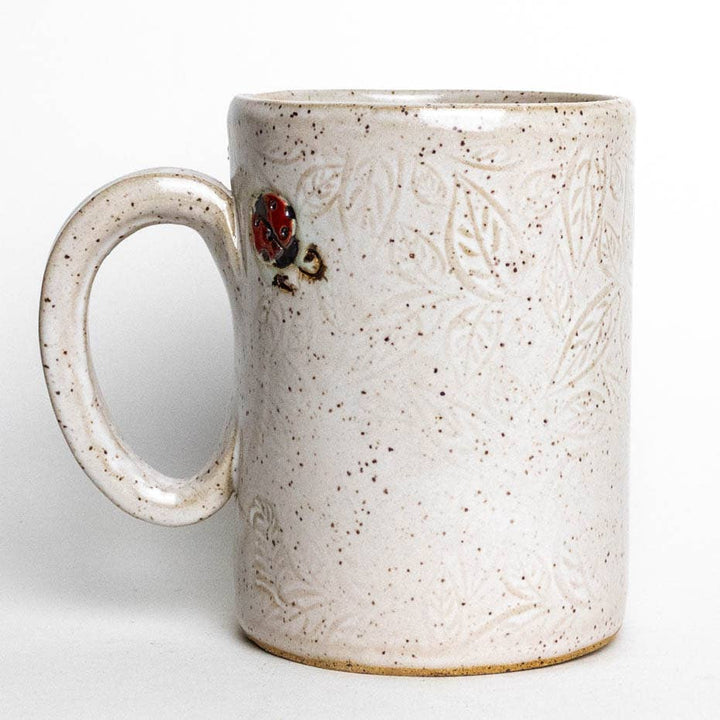 14 oz. Ladybug White Mug