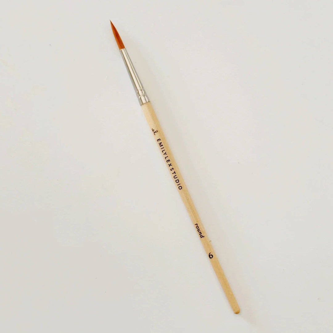 Watercolor Paintbrushes: Set of Five Wood Brushes