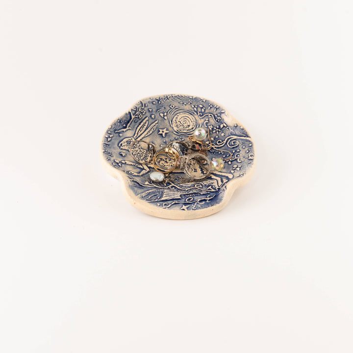 Blue Rabbit Moon Spoon Rest