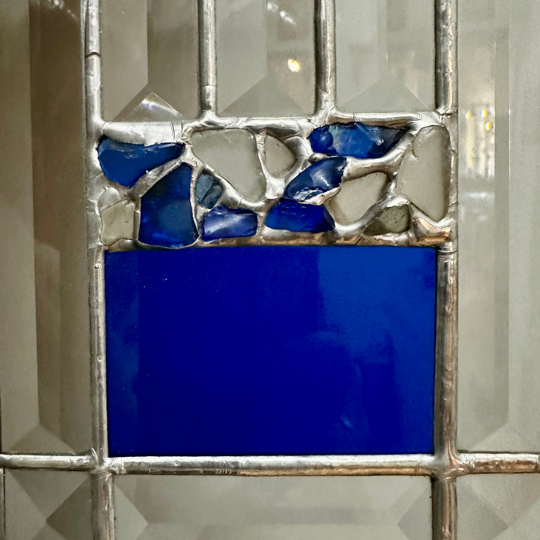 Blue &amp; White Beach Glass Panel