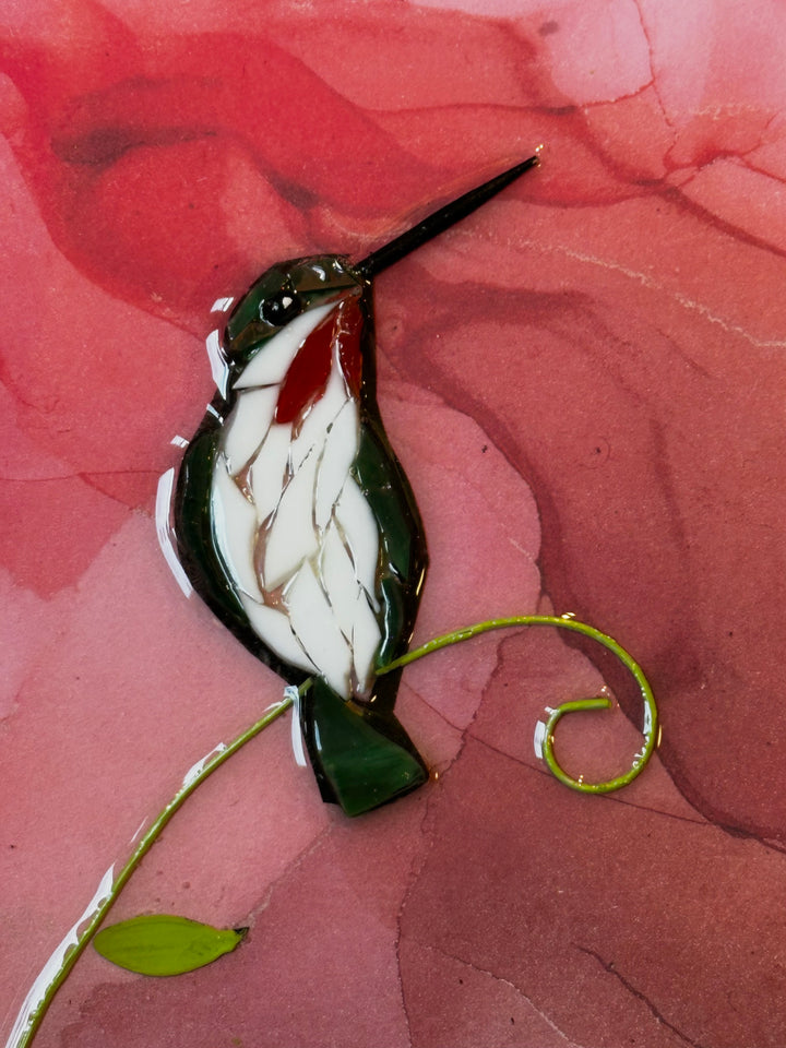 Hummingbird Mosaic Pink