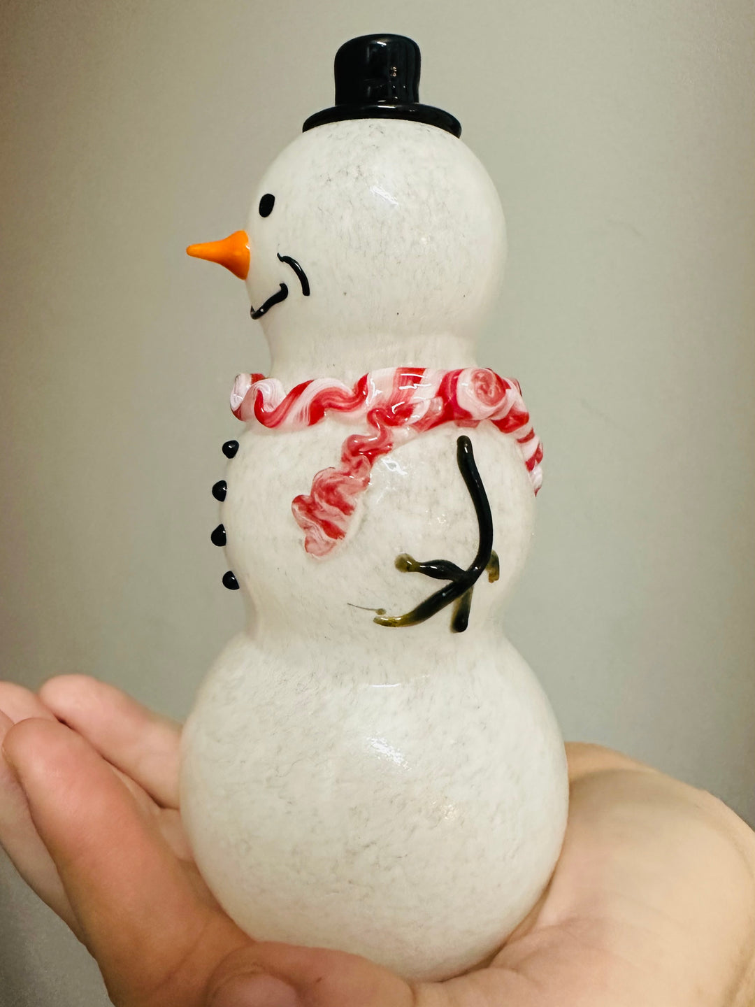 Snowman Medium Red + White Scarf