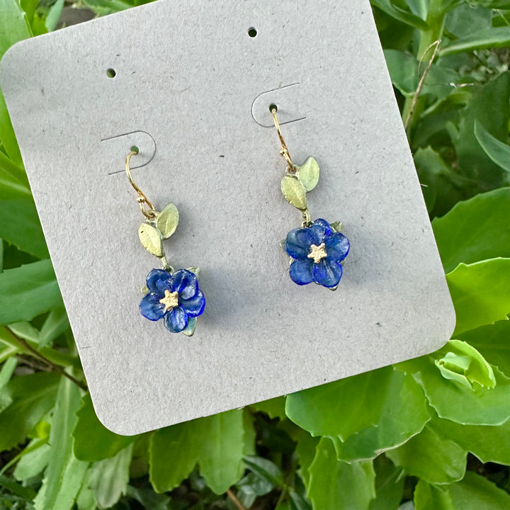 Blue Violet Wire Earrings
