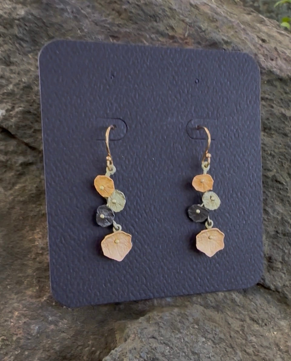 Nasturtium Dainty Wire Earrings