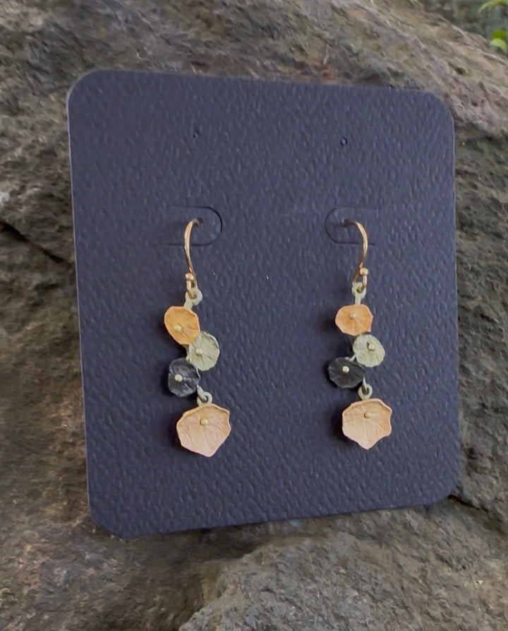 Nasturtium Dainty Wire Earrings