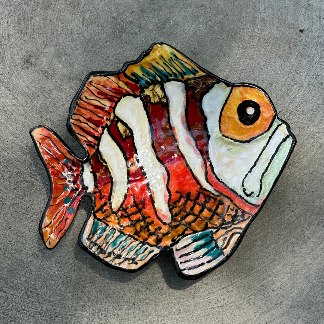 Fish Dish Medium Orange