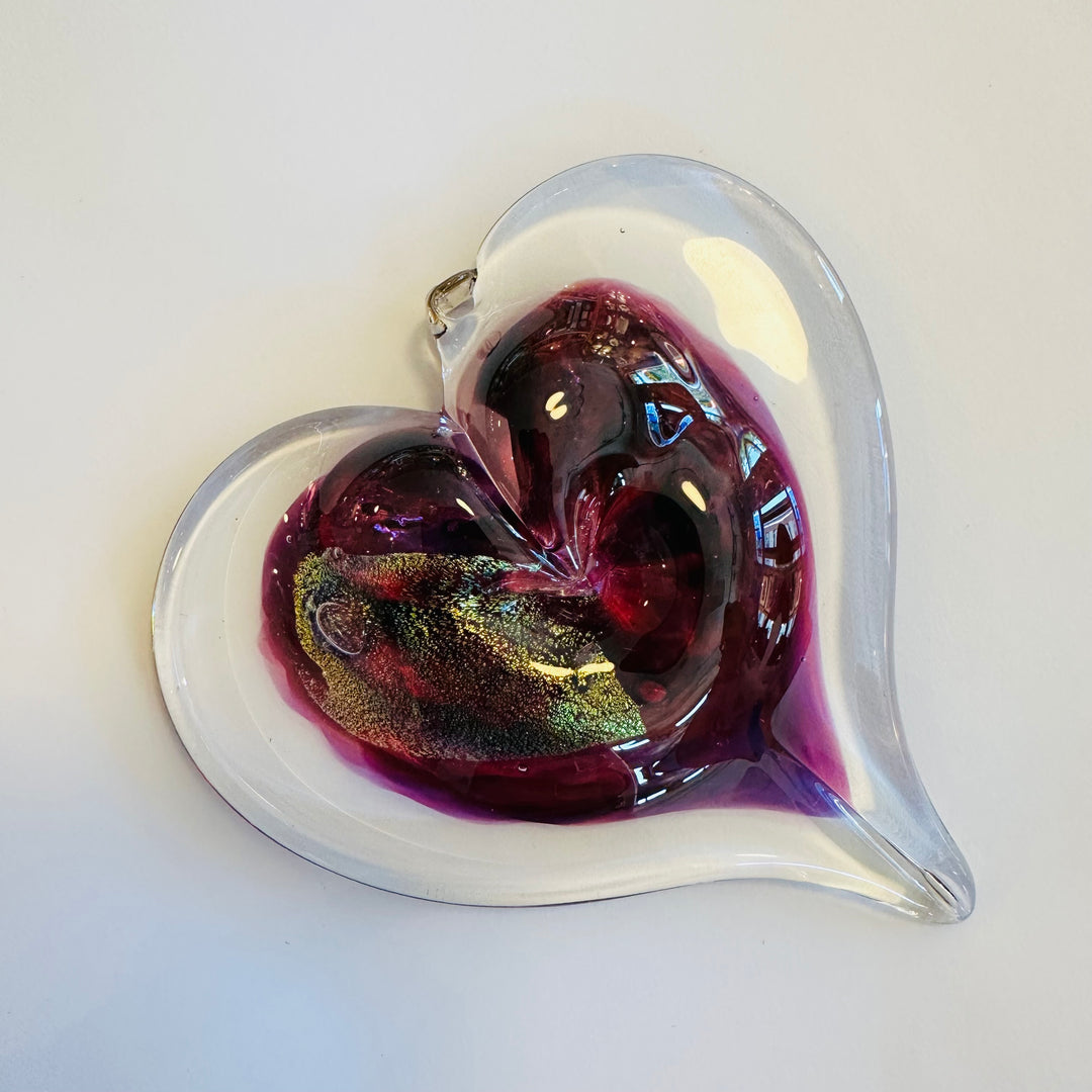 Medium Glass Heart - June