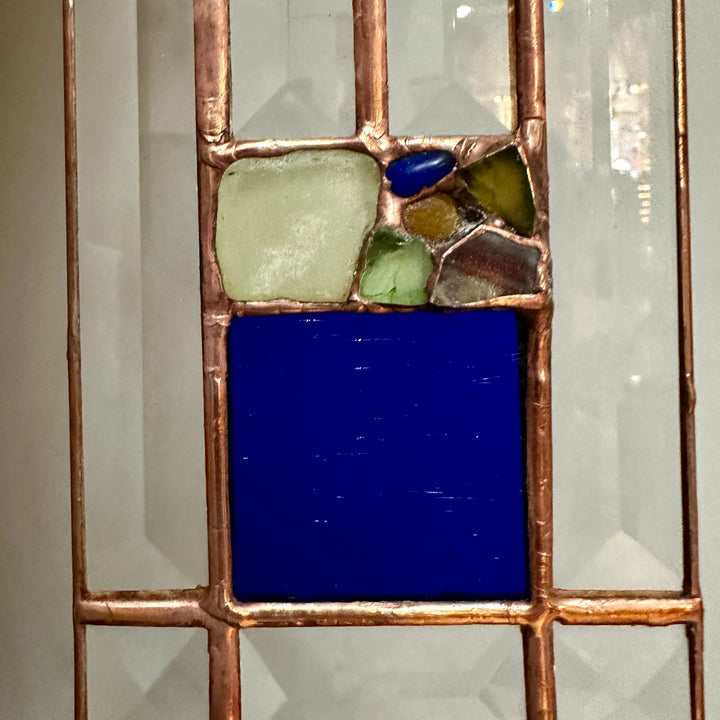 Blue &amp; Yellow Beach Glass Panel