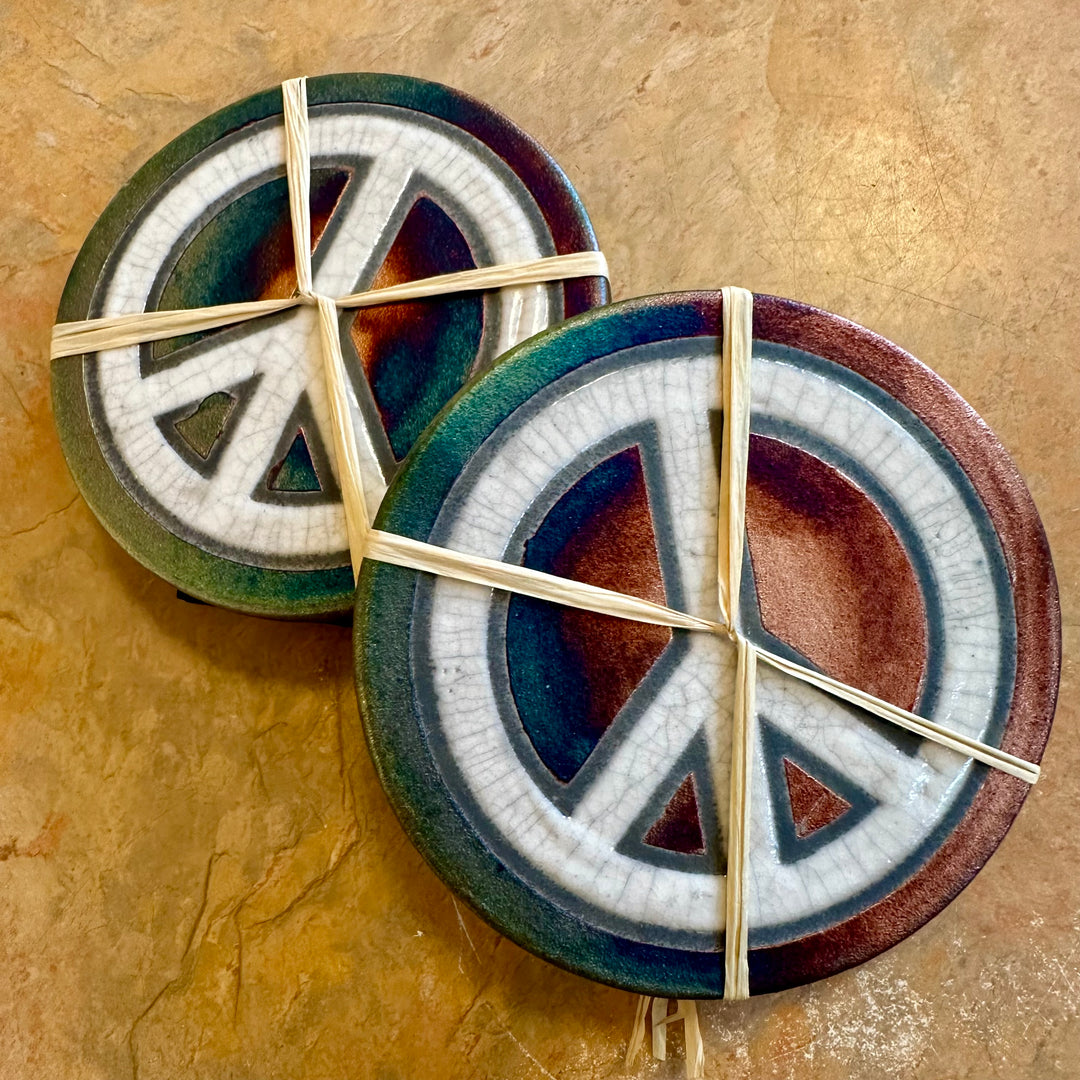 Coasters 2 Pack Peace Sign