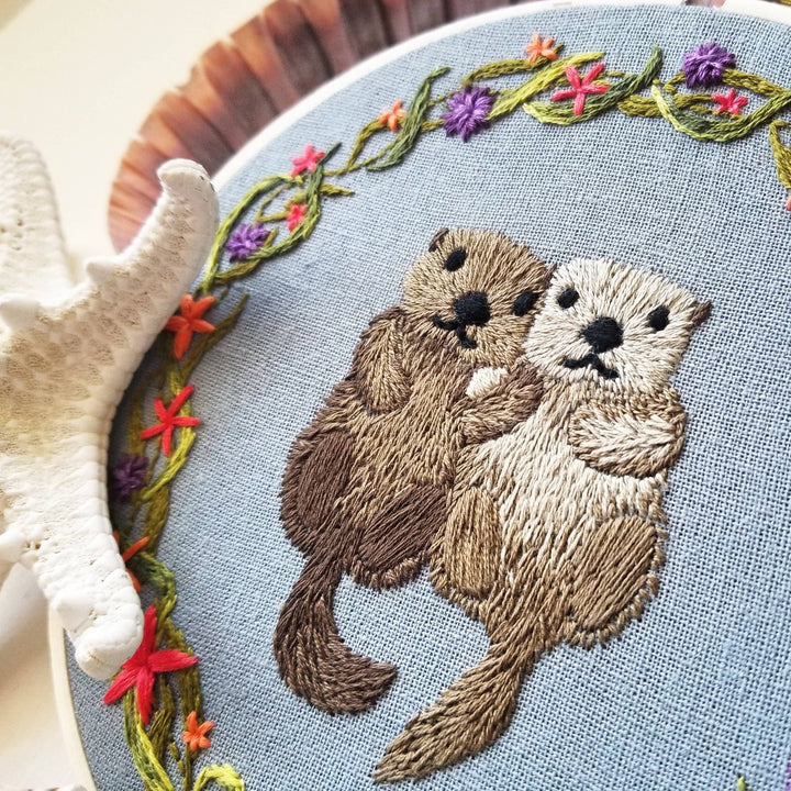 Otterly Adorable Hand Embroidery Kit
