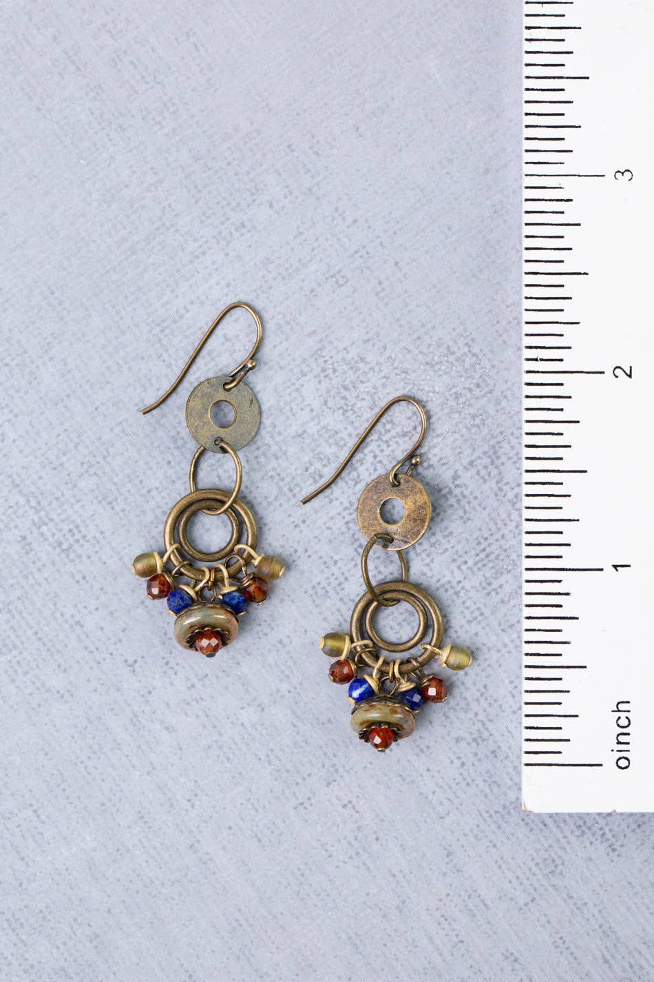 Sacred Heart Czech Glass Dangle Earrings