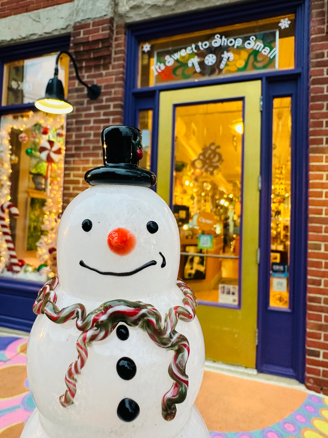 Blown Glass Snowman Extra Large