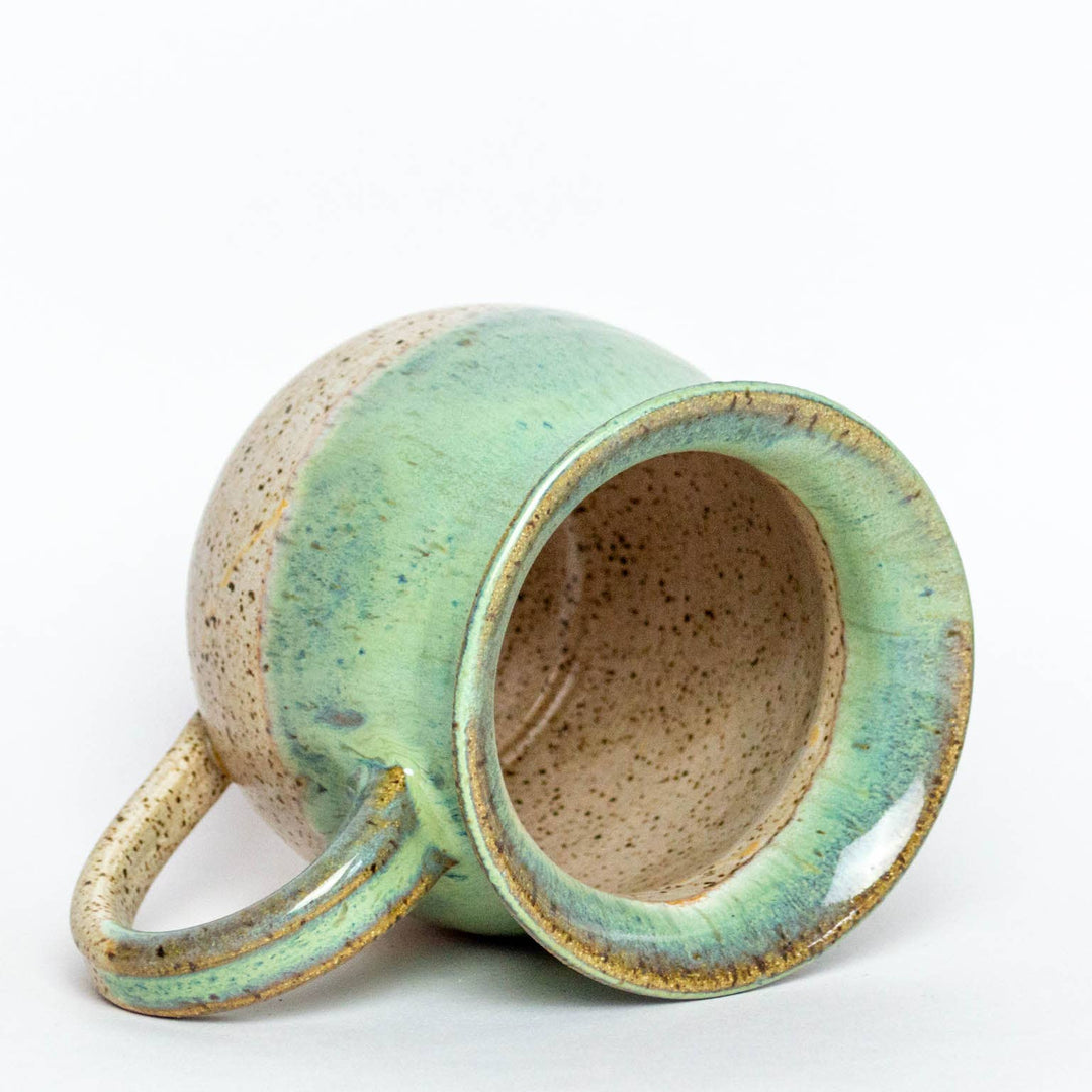 16 oz. Green Stoneware Ceramic Hourglass Mug