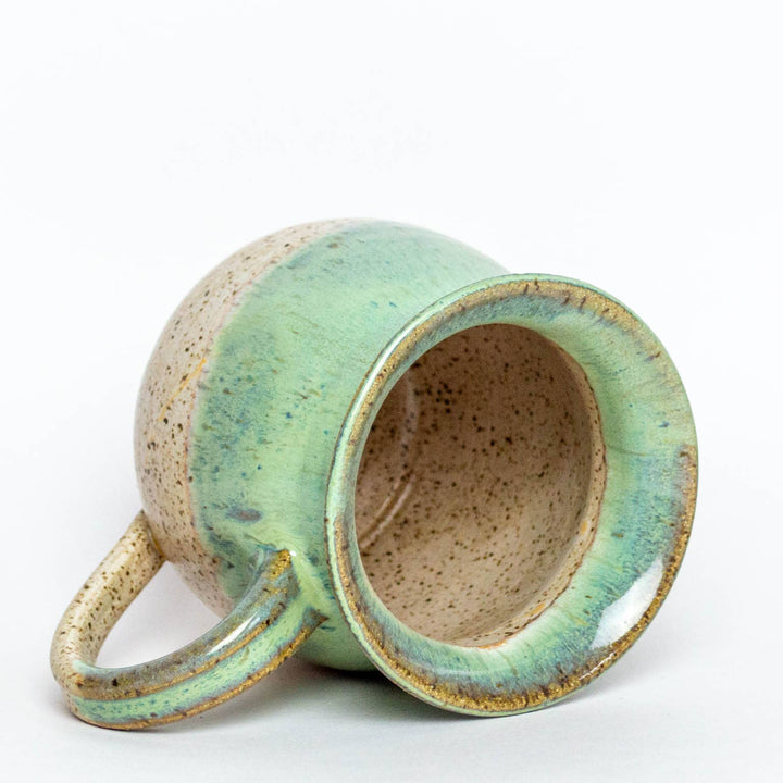 16 oz. Green Stoneware Ceramic Hourglass Mug