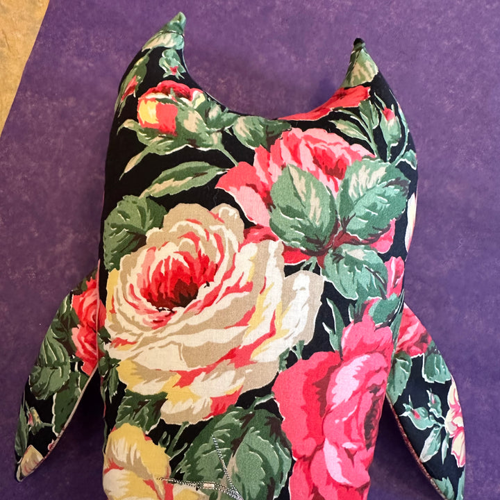 Plushie Owl Black Floral