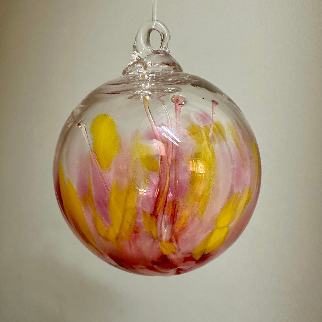 Large Wish Ornament - Pink + Yellow