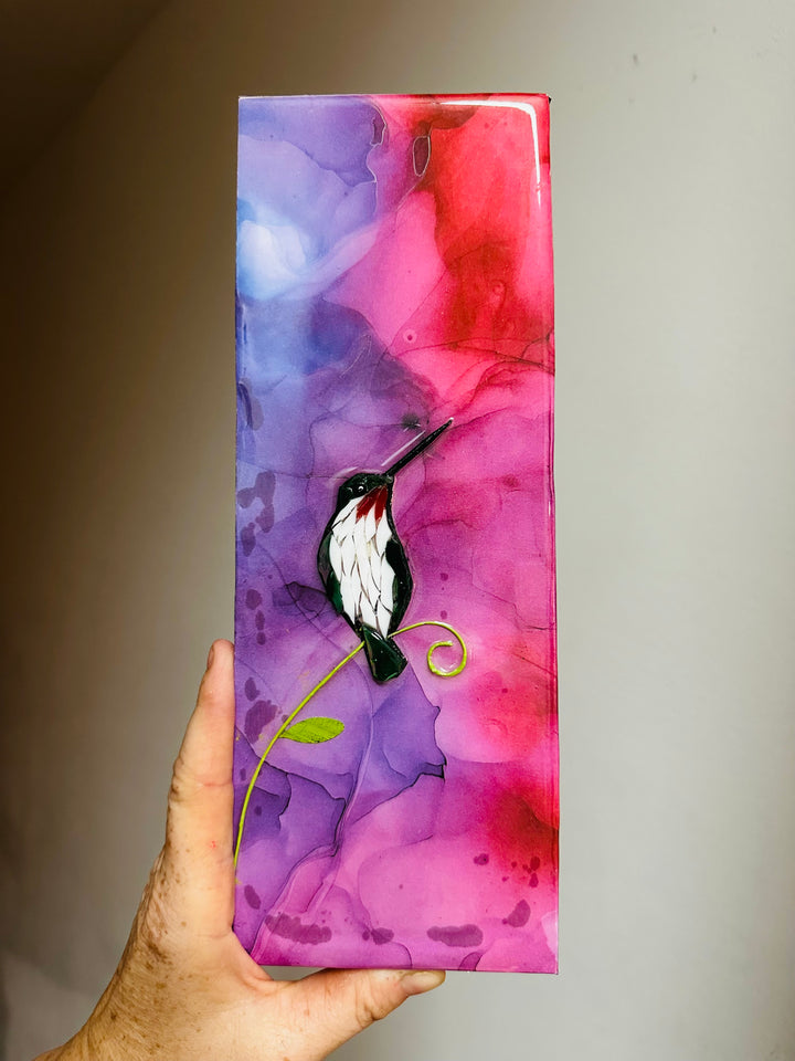 Hummingbird Mosaic Pink + Purple