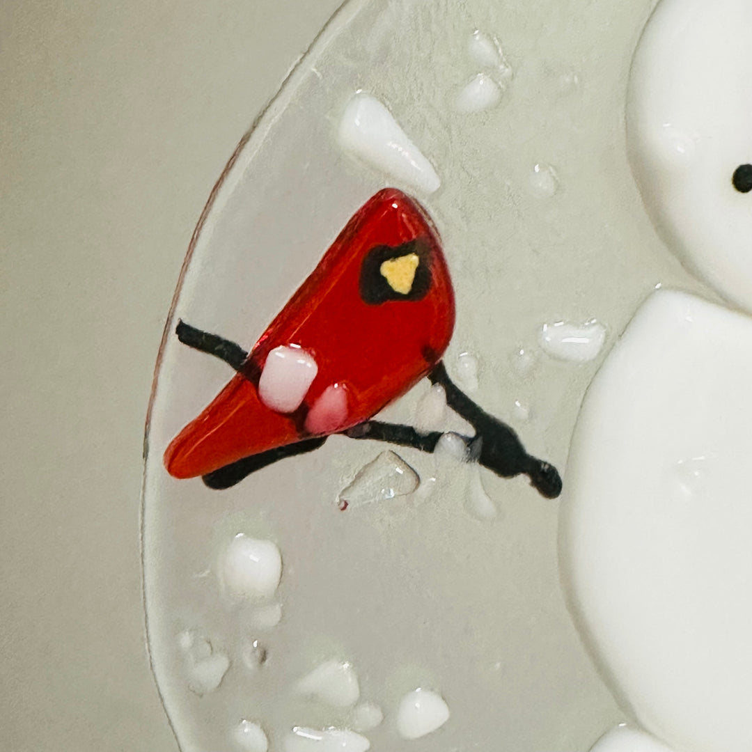 Snowman with Cardinal Ornament