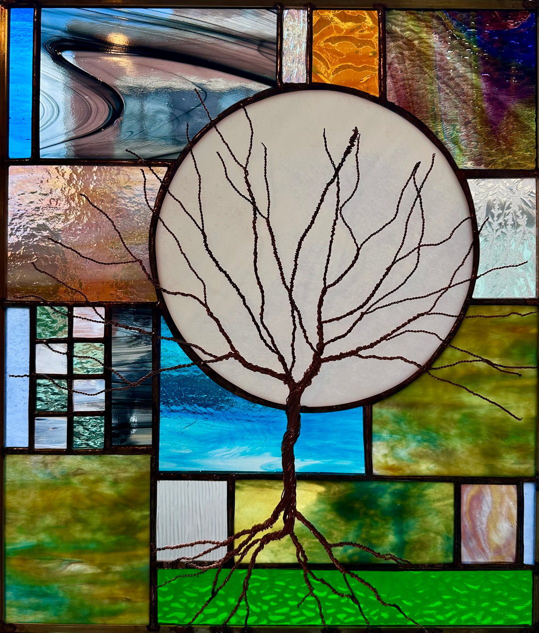 Wired Tree Stained Glass Abstract