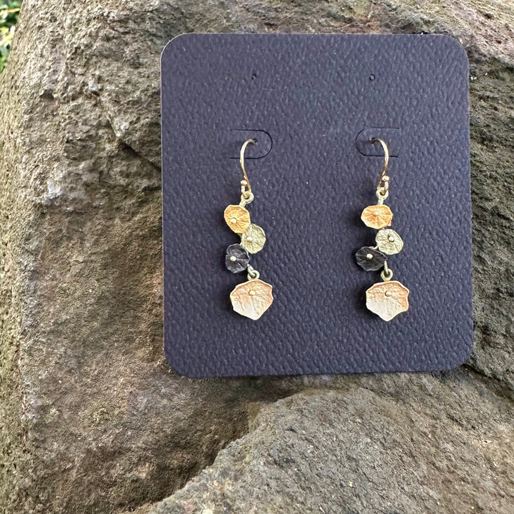 Nasturtium Dainty Wire Earrings