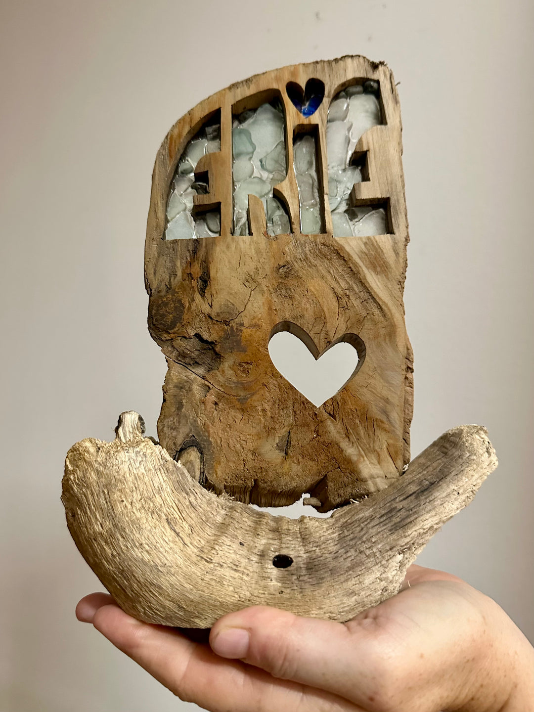 Driftwood + Beach Glass ERIE Boat