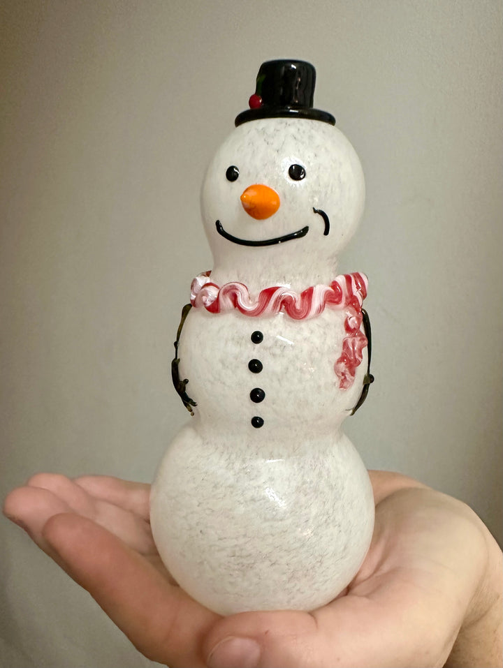 Snowman Medium Red + White Scarf