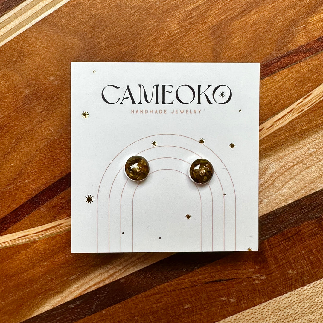 Tiny Round Post Earrings