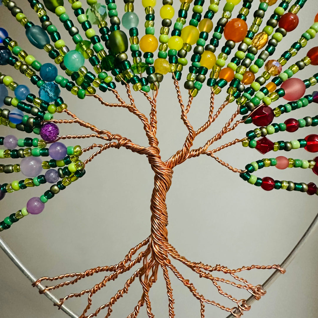 8" Rainbow Wired Tree Heart