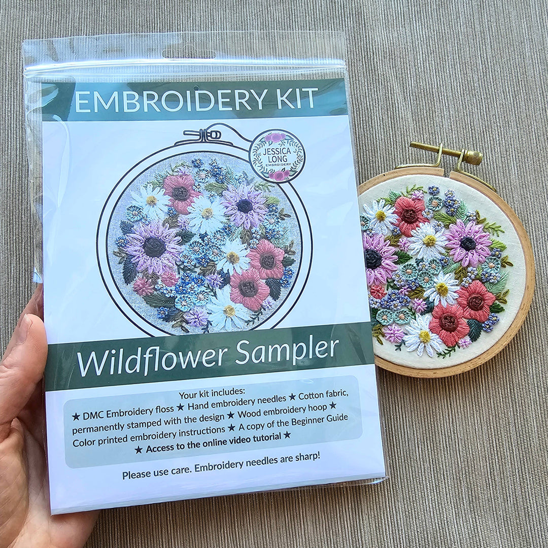 Wildflower Sampler Hand Embroidery Kit