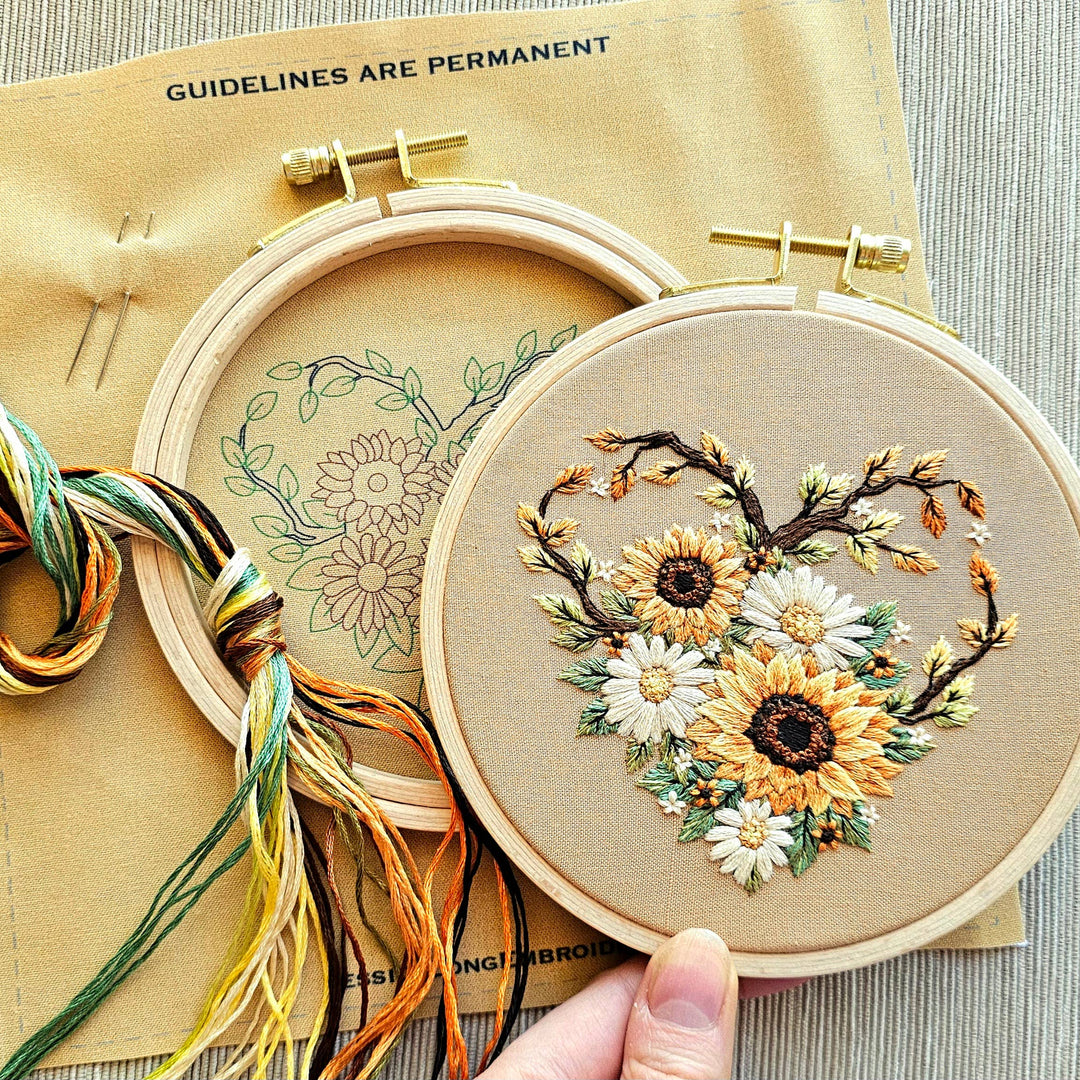 "Fall in Love" Hand Embroidery Kit