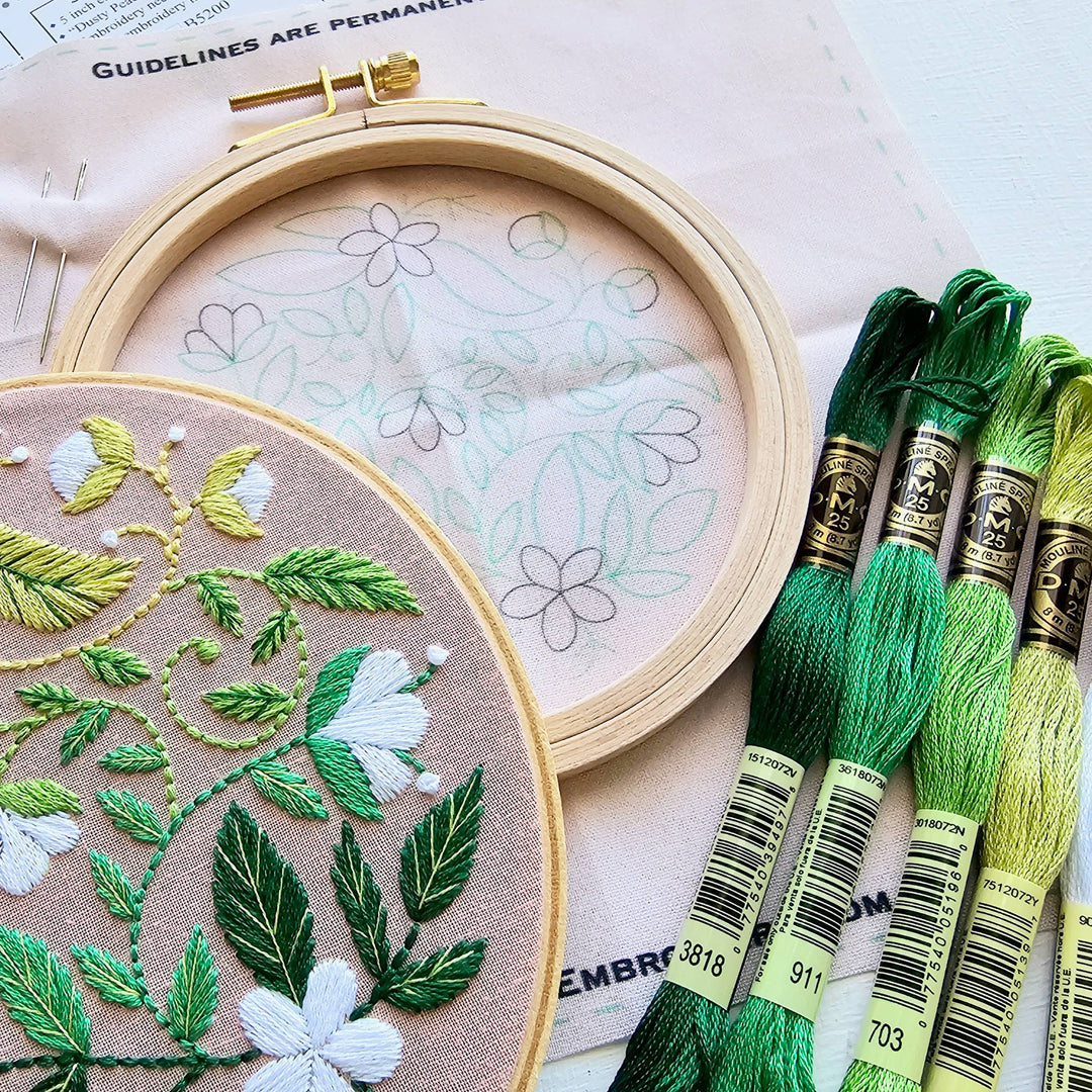 Blissful Blooms Beginner Hand Embroidery Kit