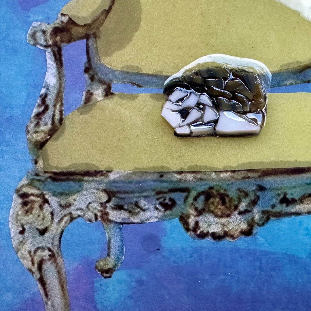 Hedge Hog on Chair Mosaic