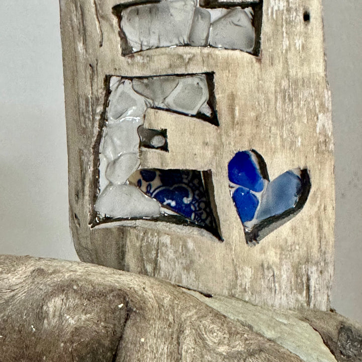 Driftwood + Beach Glass Vertical ERIE
