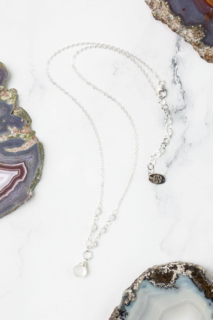 Birthstone June Silver Moonstone Necklace