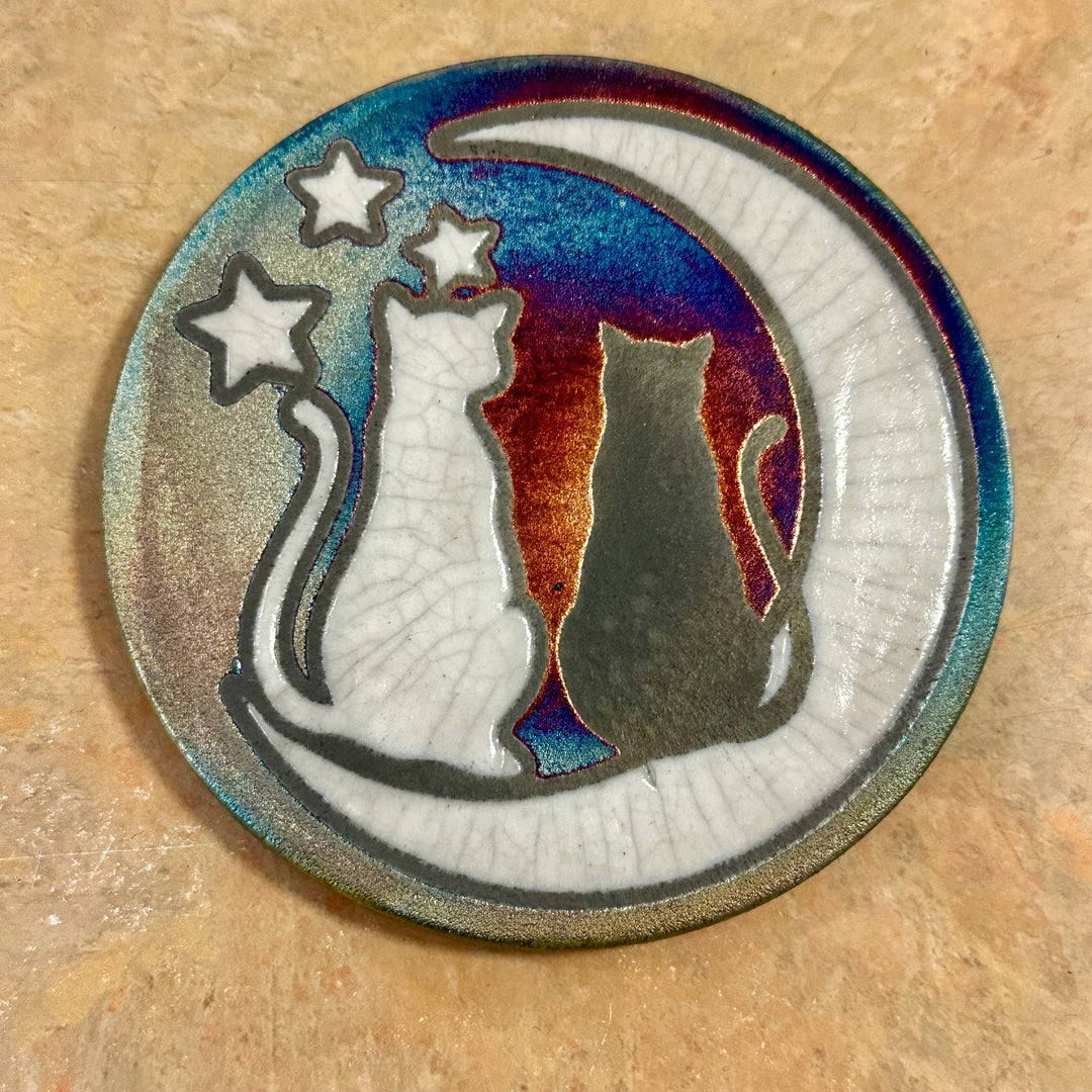 Coasters 2 Pack Cat + Moon