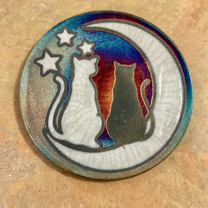 Coasters 2 Pack Cat + Moon