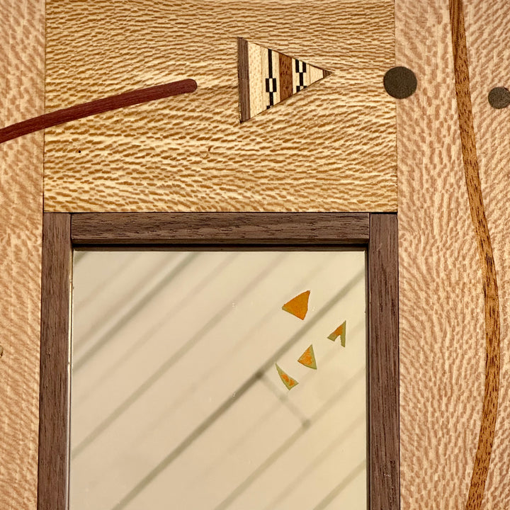 Wooden Mini Mirror Dots & Lines
