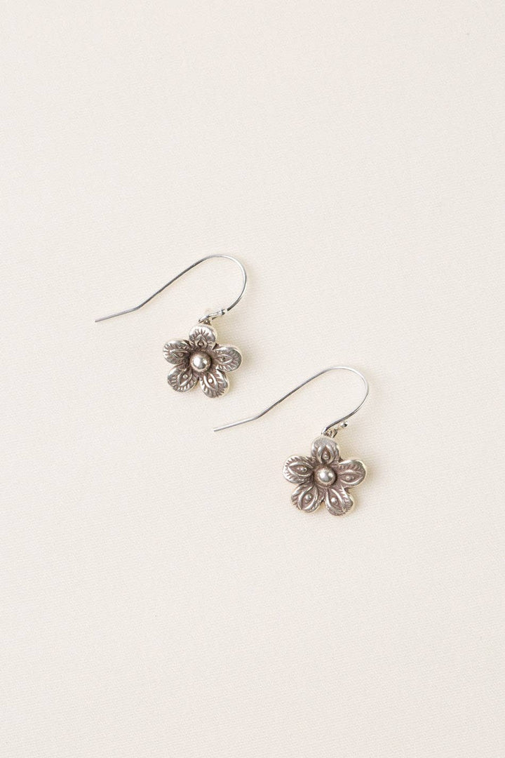 Gentle Breeze Sterling Simple Flower Earrings
