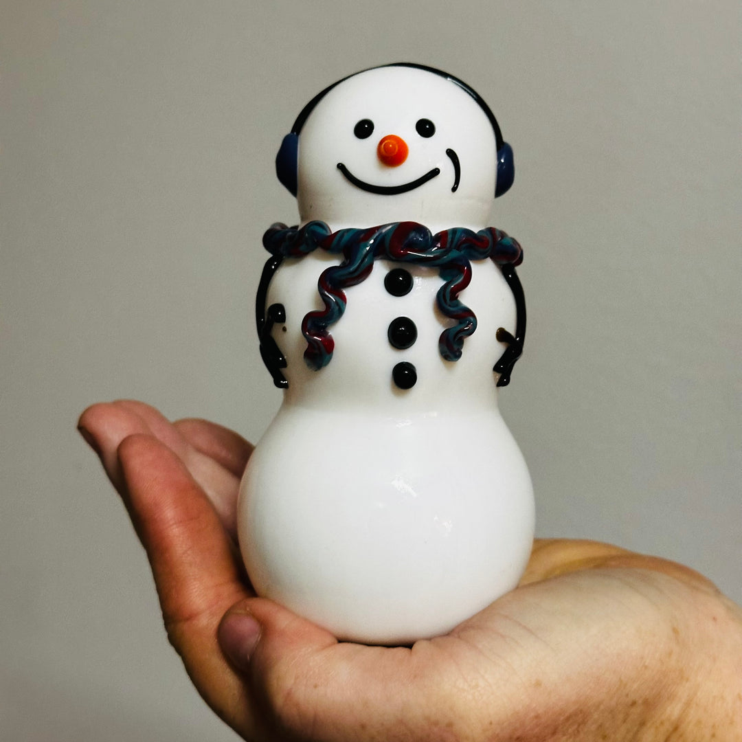 Snowman Small - Blue + Red