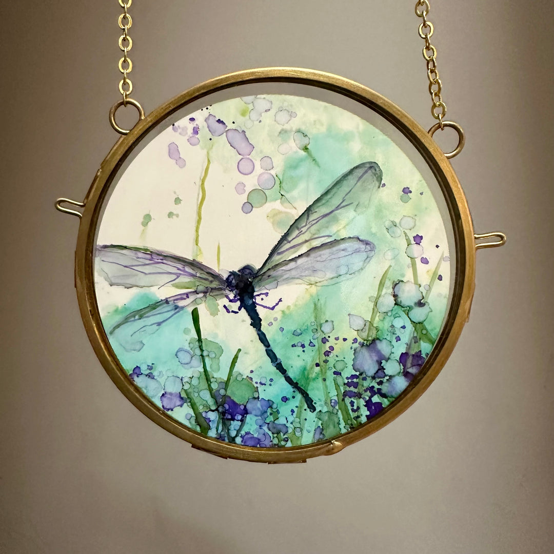 Dragonfly Green + Purple