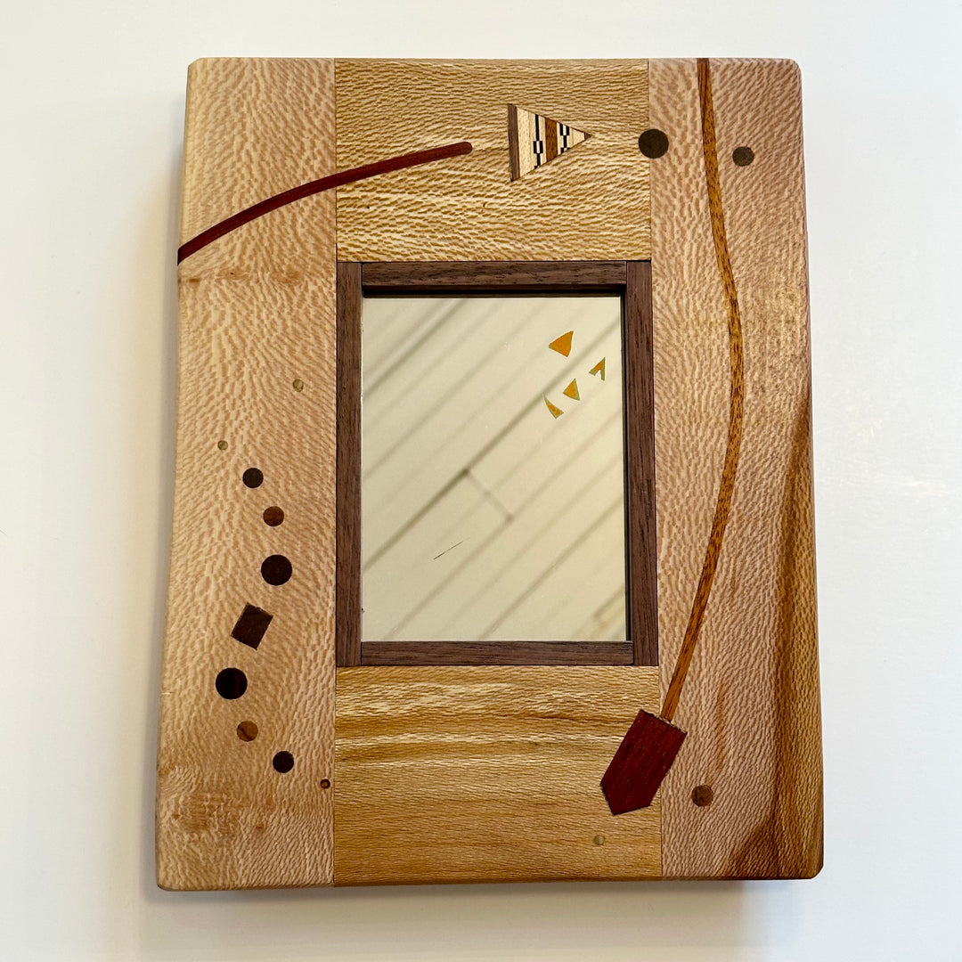 Wooden Mini Mirror Dots & Lines
