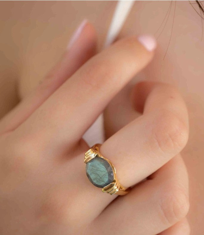 Amelie Labradorite Ring Gold