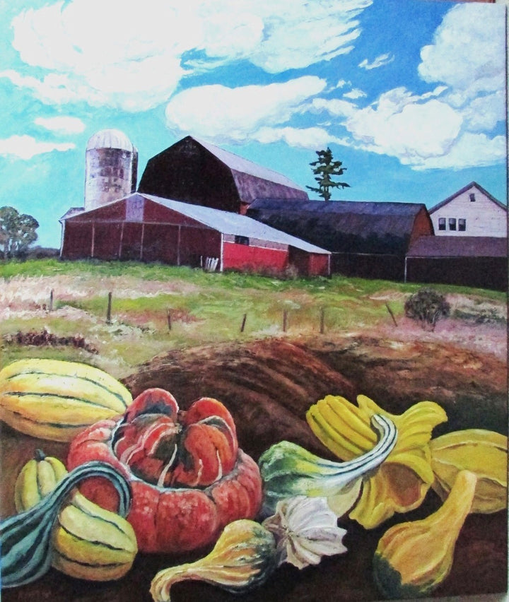 American Landscape With Gourds