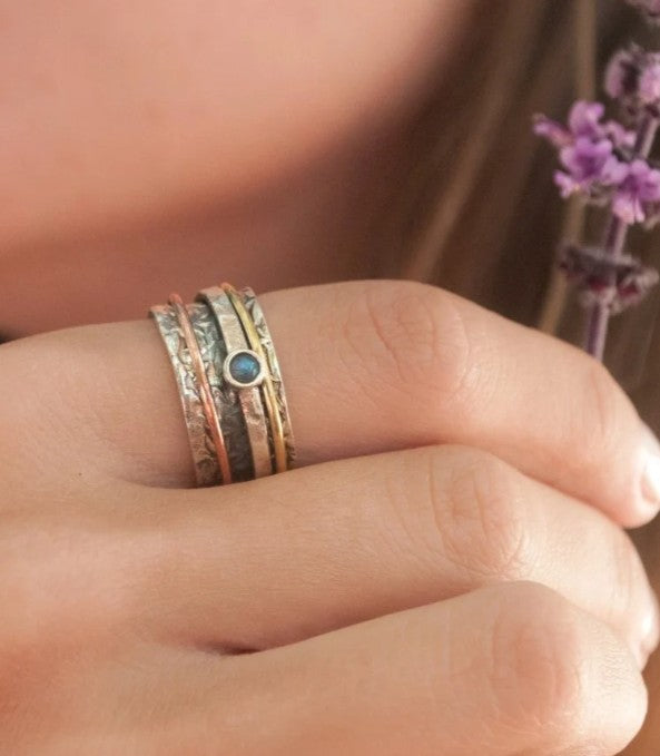 Anabele Meditation Ring Labradorite