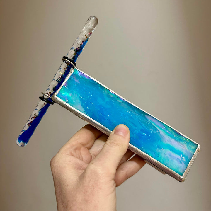 Wand Kaleidoscope Aqua Glass