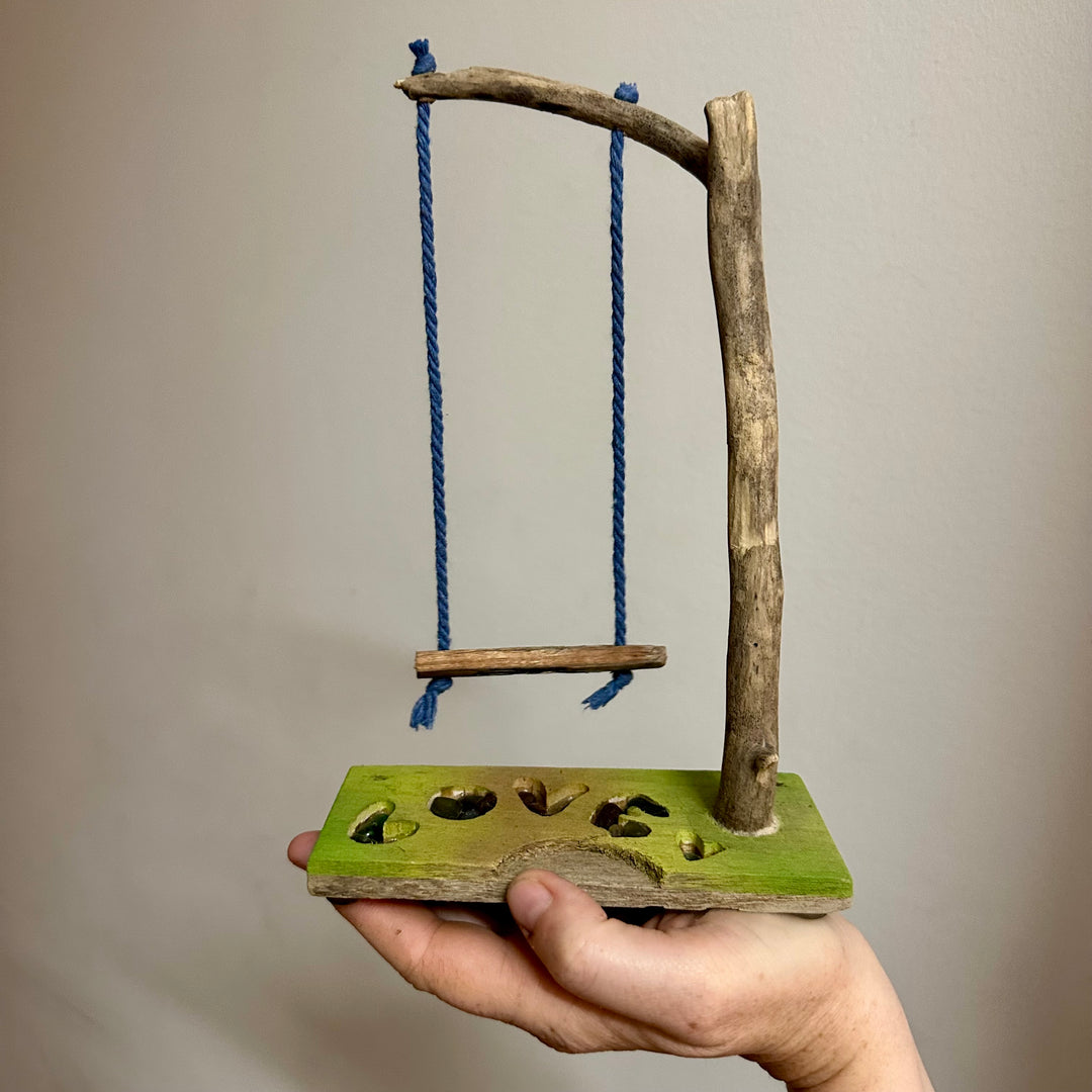 Driftwood + Beach Glass Swing